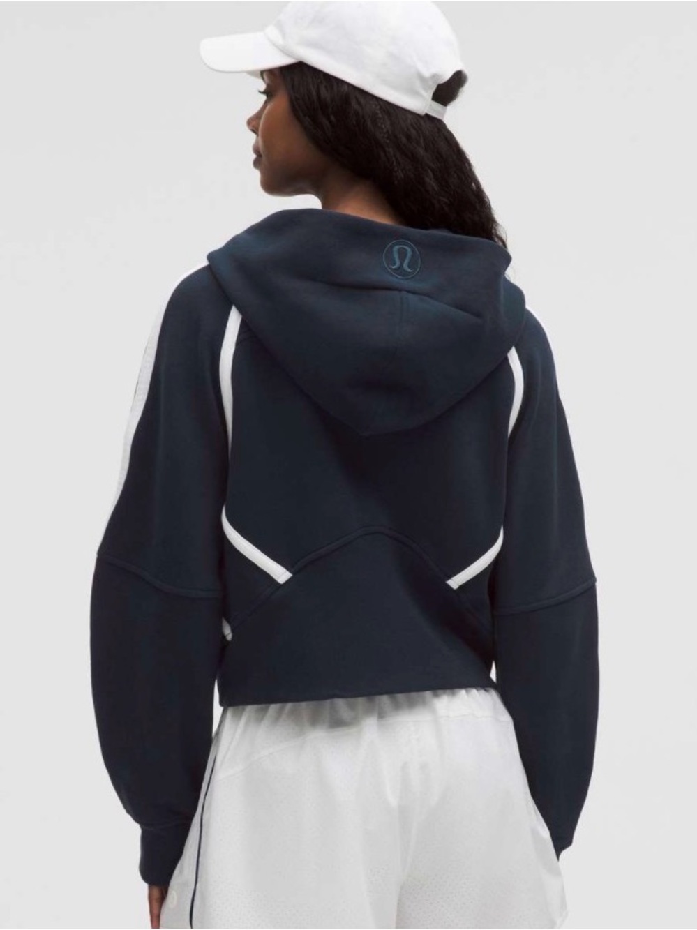 lululemon athletica Scuba Oversized Half Zip Hoodie with White Trim - Picture 2 of 5